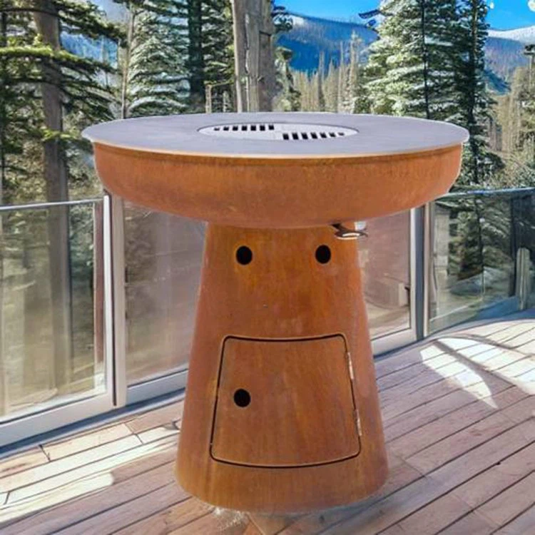 round corten steel BBQ grills round corten steel BBQ grills