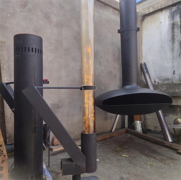 Ракетная печь для сжигания древесных пеллет